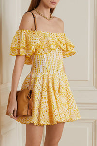 Elegant Embroidery Mini Dress