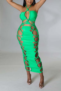 Elegant Strappy Midi Dress