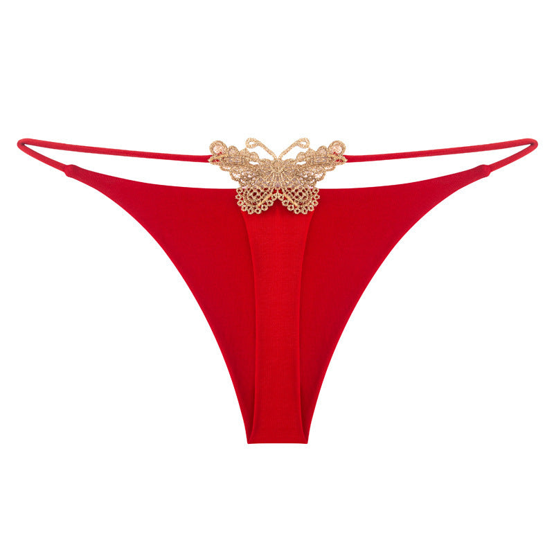 Butterfly Decoration Cotton Thong
