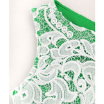 Floral Pattern Oblique Shoulder Bowknot Decoration Midi Dress