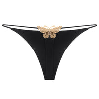 Butterfly Decoration Cotton Thong