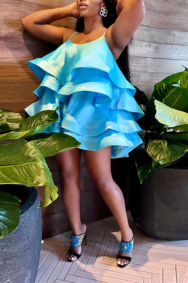 ROSYSHE Summer Cake Slip Mini Dress