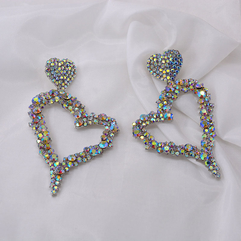 Colorful Heart Pattern Party Earrings