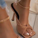 ROSYSHE Stylish Heeled Slip-On Slippers Sandal
